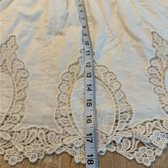 Topshop Cream Mini Skirt Size 6 - Picture 2 of 8